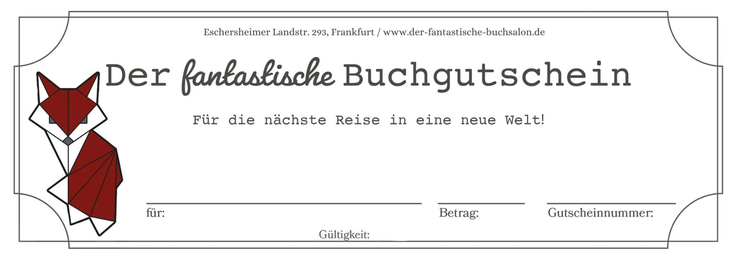 Der Geschenkgutschein des fantastischen Buchsalons